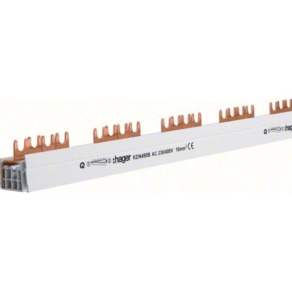 Hager, Verteilerschrank Zubehör, HAG KDN480B 16qmm Phasenschiene fÃ¼r 56 Module 4p
