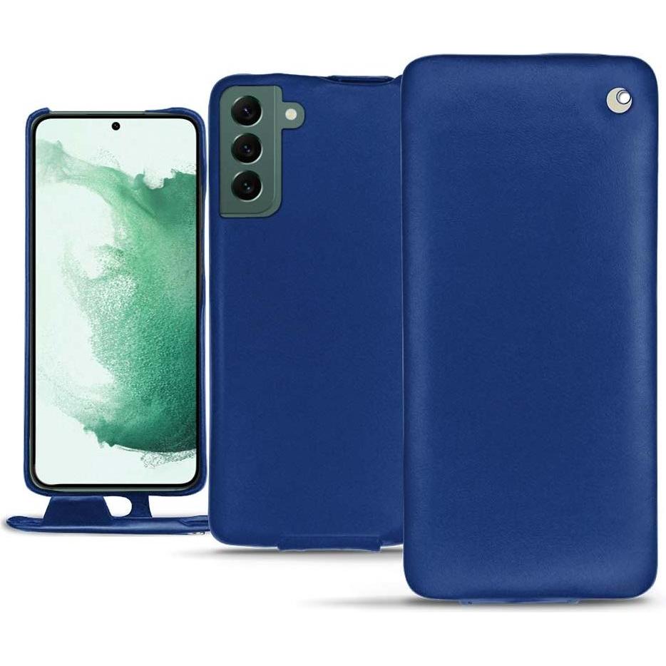 Noreve Lederschutzhülle vertikal (Samsung Galaxy S22+ 5G), Smartphone Hülle, Blau
