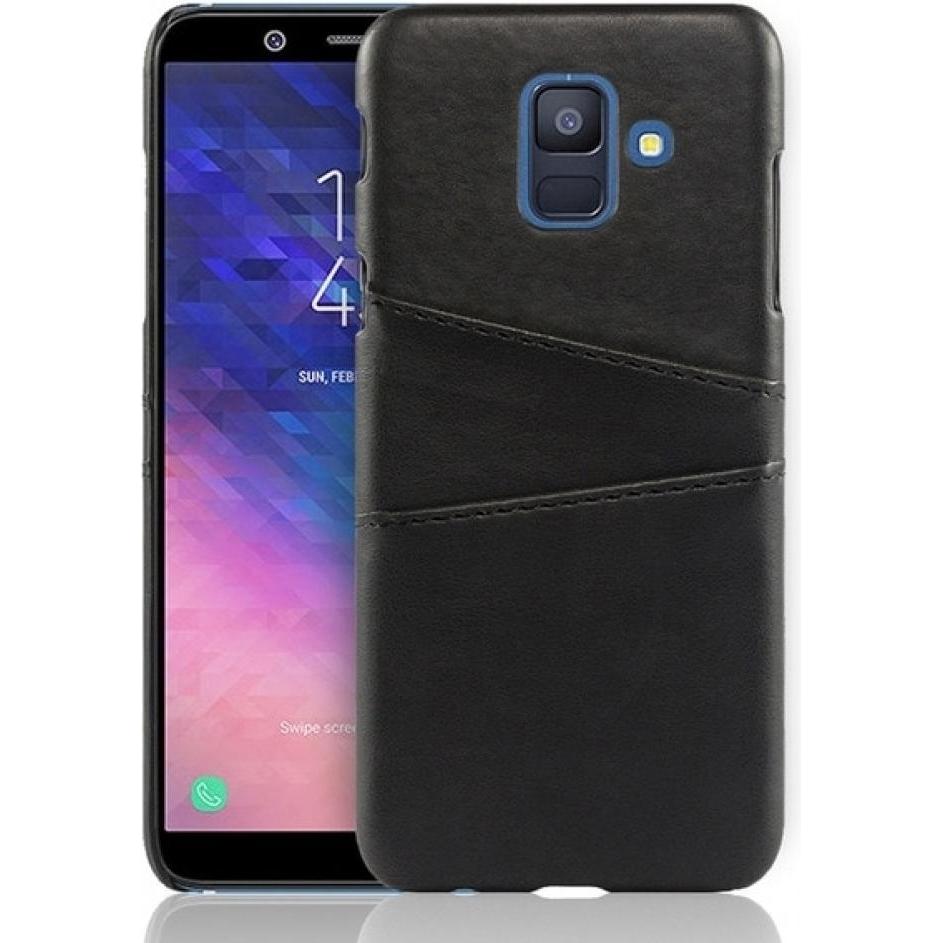Thumbnail - Screenguard Samsung Galaxy A6 2018 CardCaddy Leder Backcase mit Kartenfächern (Samsung Galaxy A6), Smartphone Hülle, Sch...