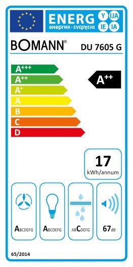 Etichetta energetica Bomann DU 7605 G (Cappuccio)