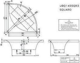 Immagine prodotto Villeroy & Boch V&B Sistema idromassaggio SQUARO con vasca ad angolo. 1450x1450mm Tech. Pos 1 noi (240 l, 145 cm, 145 cm)