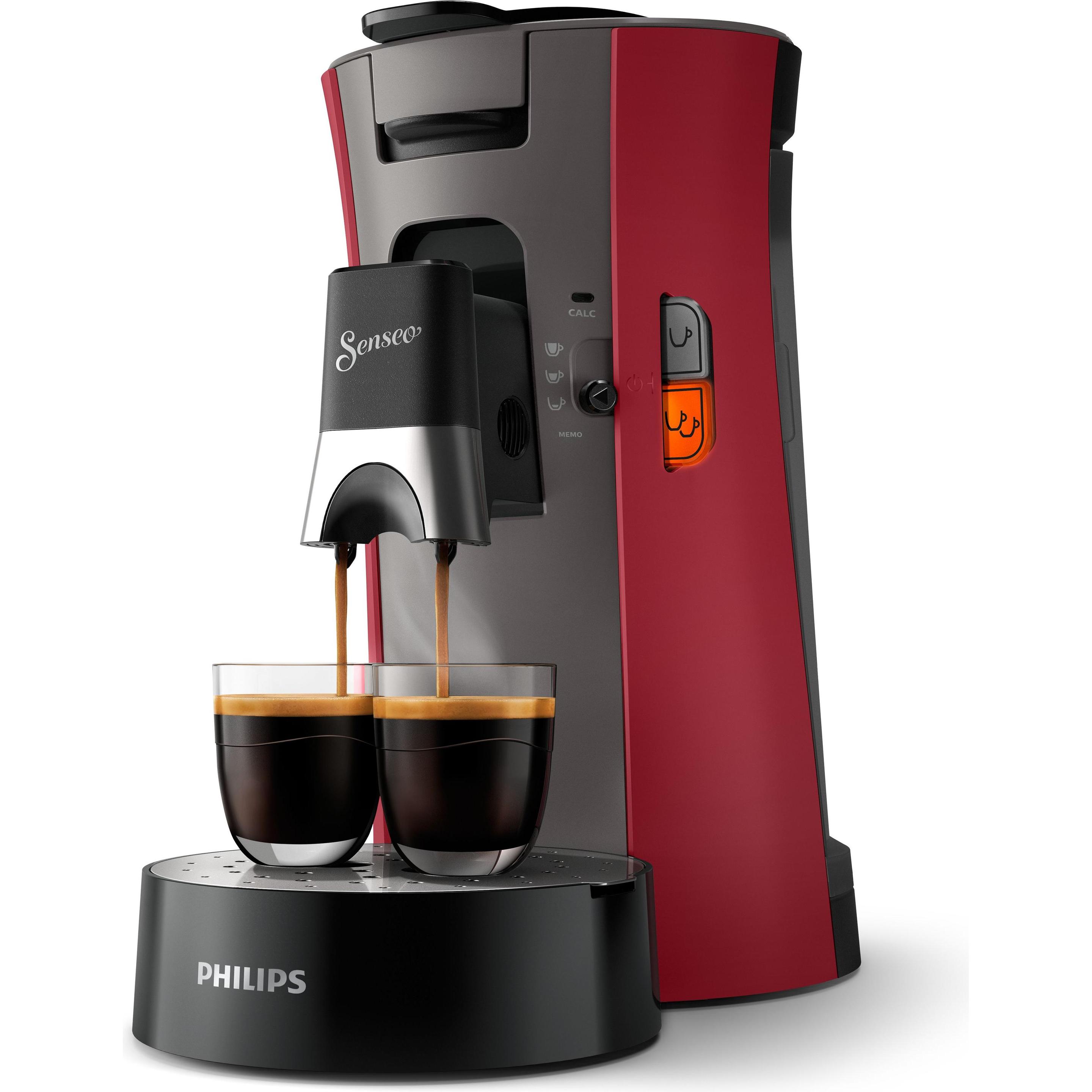 Philips Senseo Select, Macchina da caffè a capsule, Rosso, Grigio