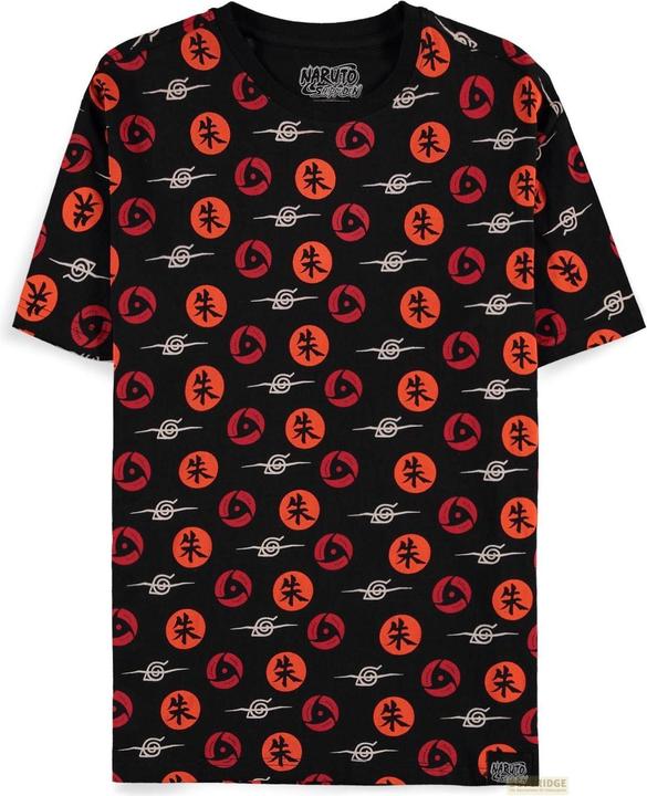 Actual product image Difuzed NARUTO SHIPPUDEN - Naruto Symbols - T-shirt Noir Homme (M) (M)