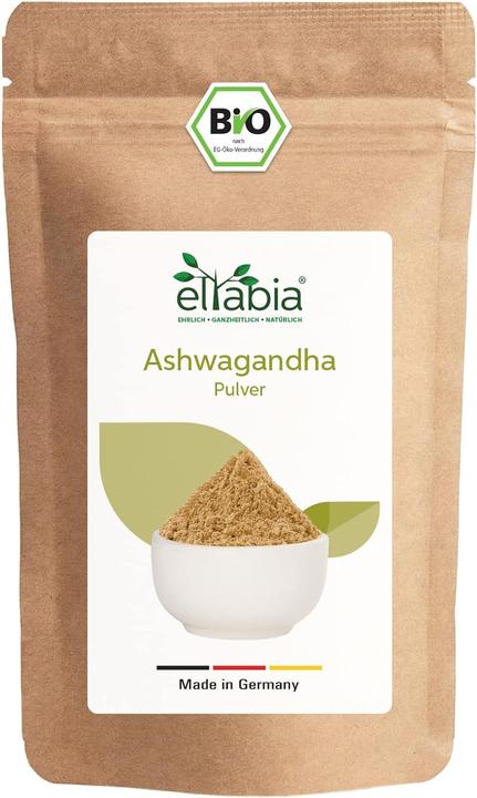 Image du produit Eltabia Poudre d'ashwagandha bio | Ginseng indien de qualité crudité et végétalien (Capsules, 200 g)
