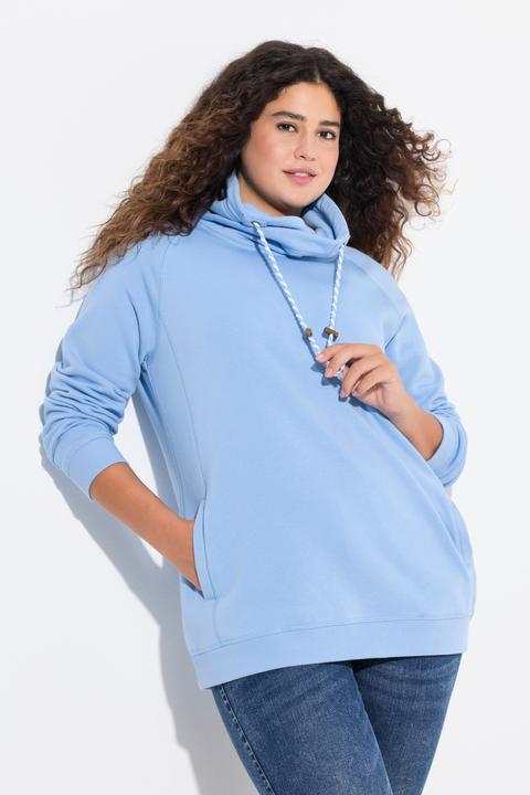 Produktbild Ulla Popken Sweatshirt, weiter Stehkragen, Taschen, Raglan-Langarm (60)