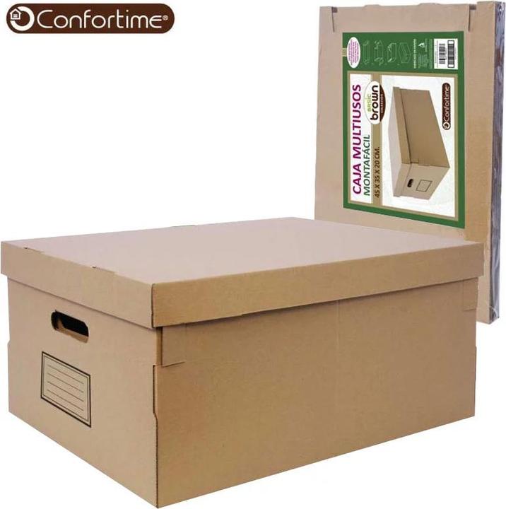 Produktbild Soler Hispania Aufbewahrungsbox mit Deckel Confortime Pappe 45 x 35 x 20 cm (6 Stück) (45 x 35 x 20 cm)
