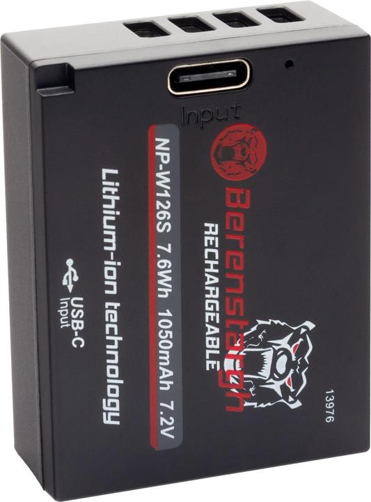 Produktbild Berenstargh Akku mit USB-C Input für Fuji NP-W126S FUJIFILM X-H1 X-Pro3 X-T100 X-T200 (Kamera Akku)