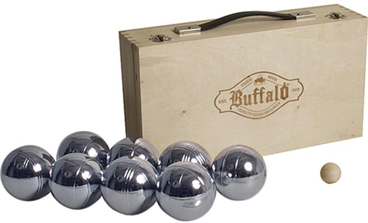 Buffalo Jeu De Boules Set Metaal (8 st.) in houten koffer (0) (8x, 70 mm)