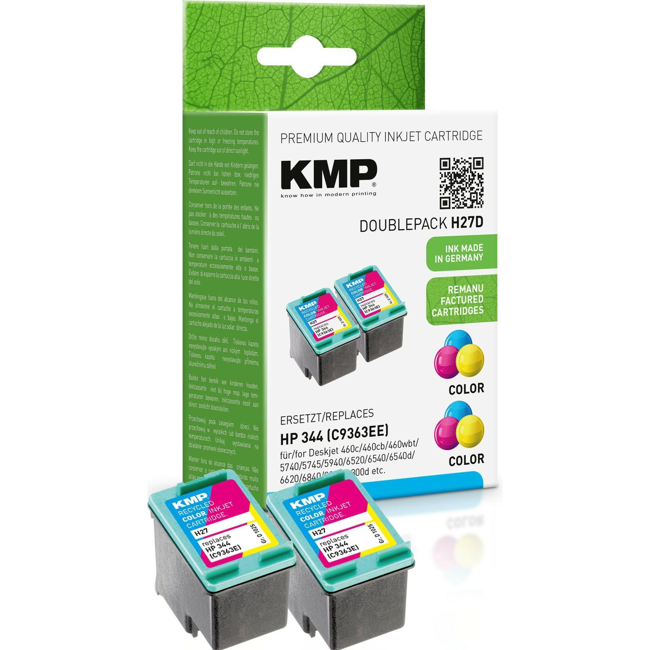 KMP, Druckerpatrone, H27D Tintenpatrone color DP kompatibel mit HP C 9505 EE (M, C, Y)