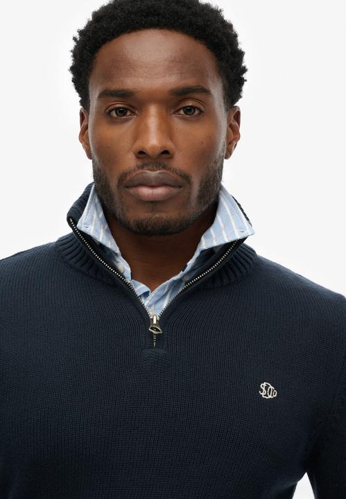 Produktbild Superdry Strickpullover aus Baumwolle mit halbem Reissverschluss (XL)