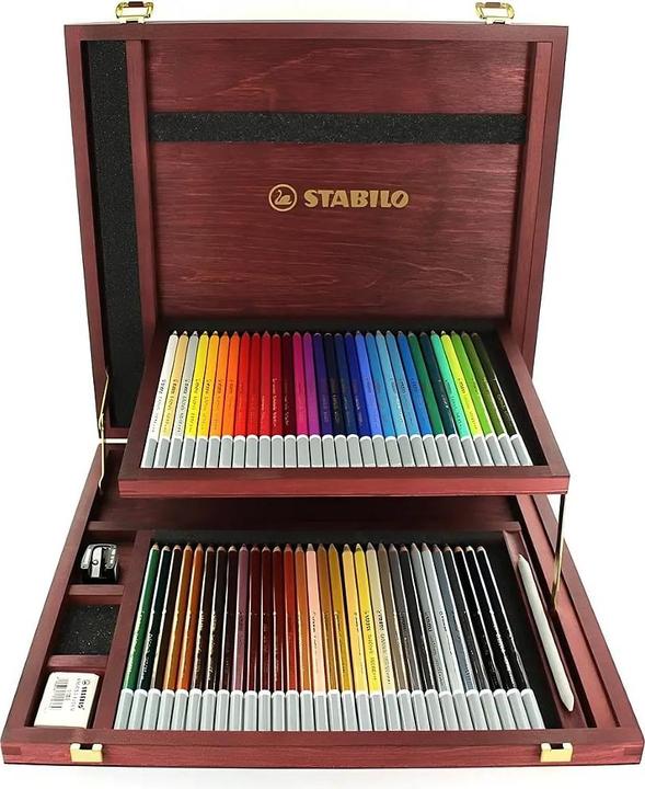 Image du produit STABILO Crayon pastel CarbOthello 1460-1 60 couleurs, coffret en bois (60 x)