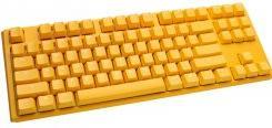 Actual product image Ducky One 3 Yellow TKL Gaming Keyboard, RGB LED - MX-Blue (US) (US, Cable)