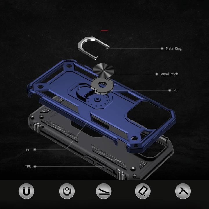 Actual product image Cover-Discount iPhone 16 Pro - Robust back cover with kickstand (Apple iPhone 16 Pro)