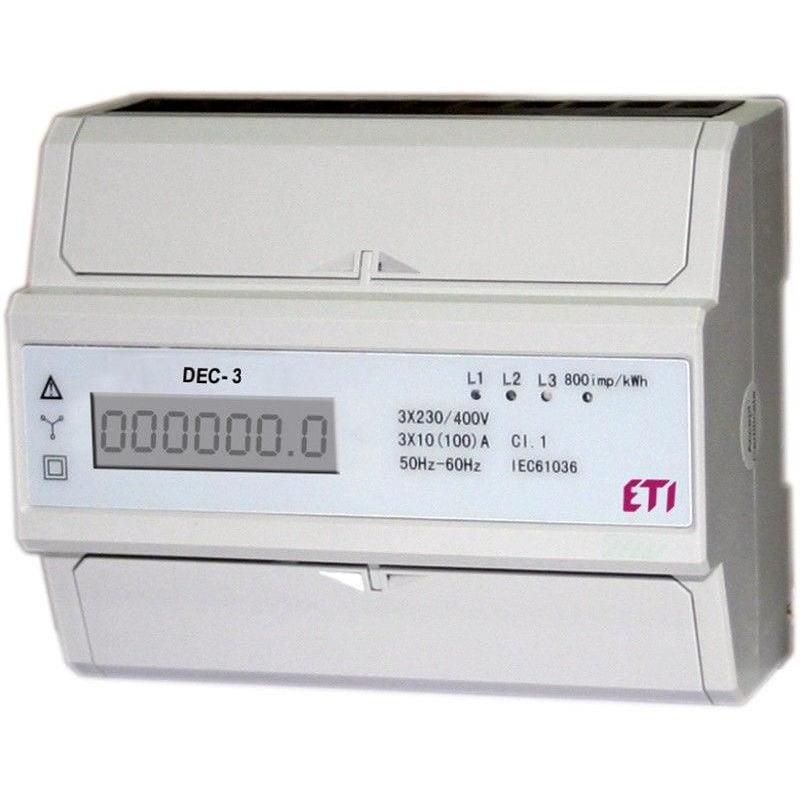 Eti, Misuratore energia, Contatore di elettricità modulare 3 Fazių Dec-3