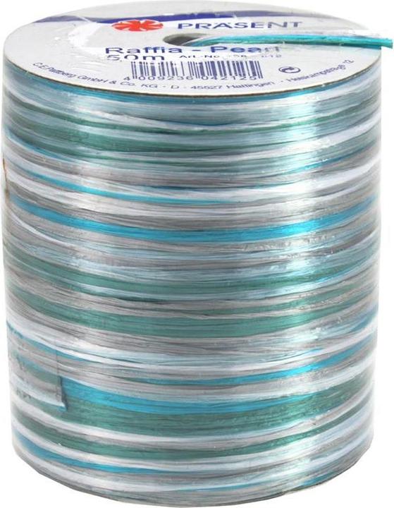 Actual product image Pattberg Gift ribbon Raffia Pearl 50 m, blue tones (Gift ribbon, 1 x)