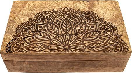 Actual product image Berk Mandala" wooden box (13.50 cm)