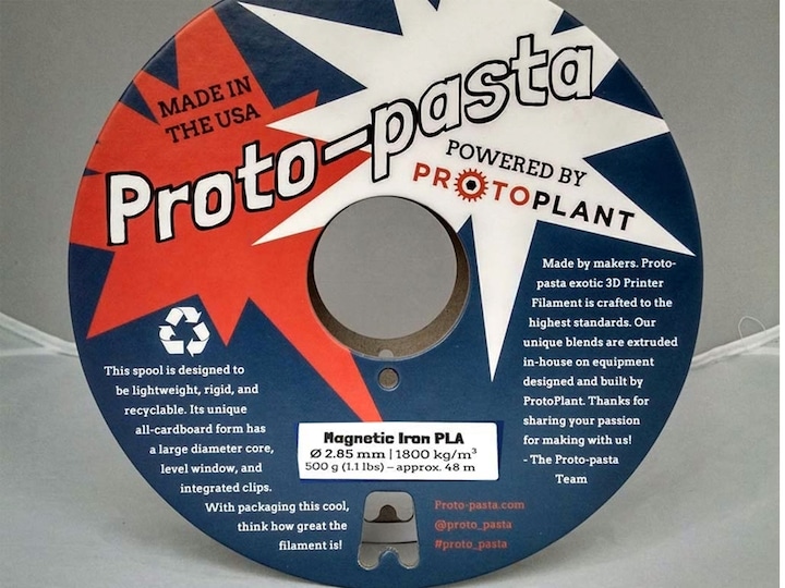 Produktbild Proto-pasta Magnetic Iron PLA 2.85 mm 500g (PLA, 2.85 mm, 500 g, Grau)