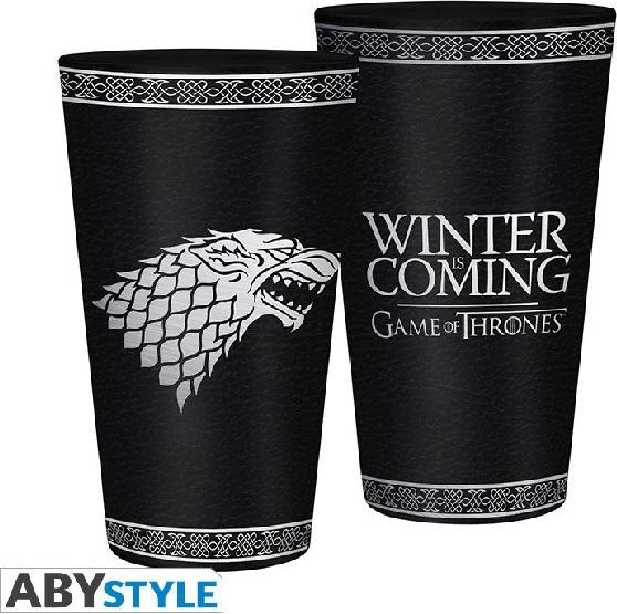 Produktbild ABYstyle GAME OF THRONES - Large Glass - 400ml - Stark - Foil x2