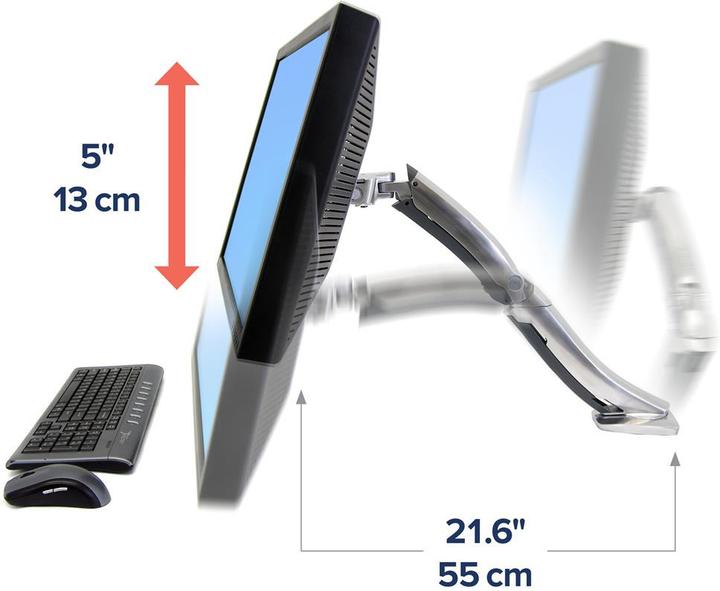 Actual product image Ergotron MX monitor arm (Table, 30")