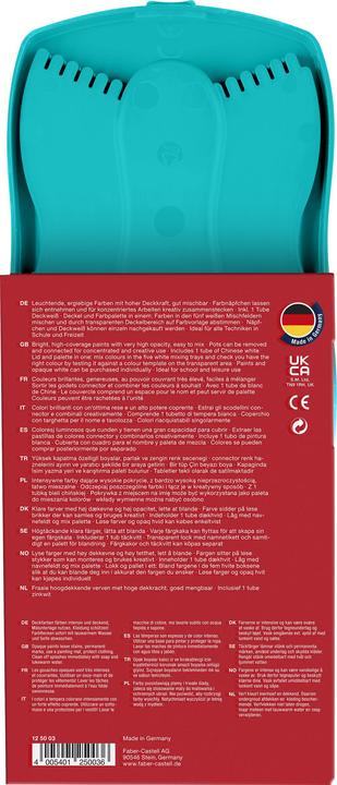 Actual product image Faber-Castell Gouache Connector paint box turquoise with 12 (12 ml)