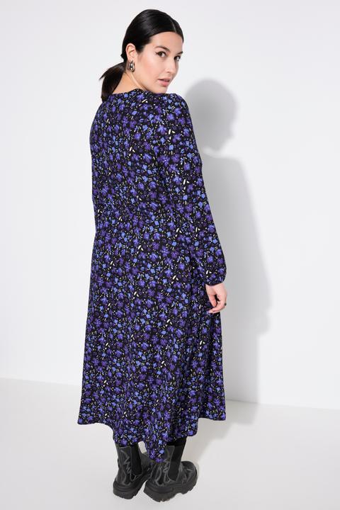 Image du produit Studio Untold Rove maxi#, silhouette en A, style cache-coeur, tissu crêpe floral, manches longues ballon (54)