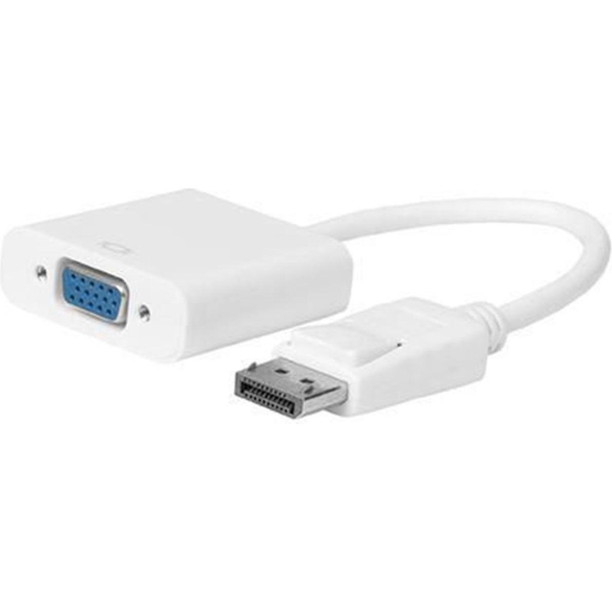 MicroConnect Displayport-VGA M-F 15cm White V1.2 Active (VGA, 15 cm), Data + Video Adapter, Weiss