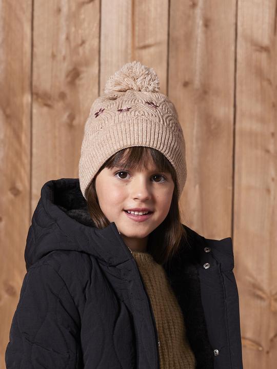 Actual product image Vertbaudet Mädchen Set: Mütze, Snood & Fäustlinge mit Lochmuster und Stickereien (104, 116)