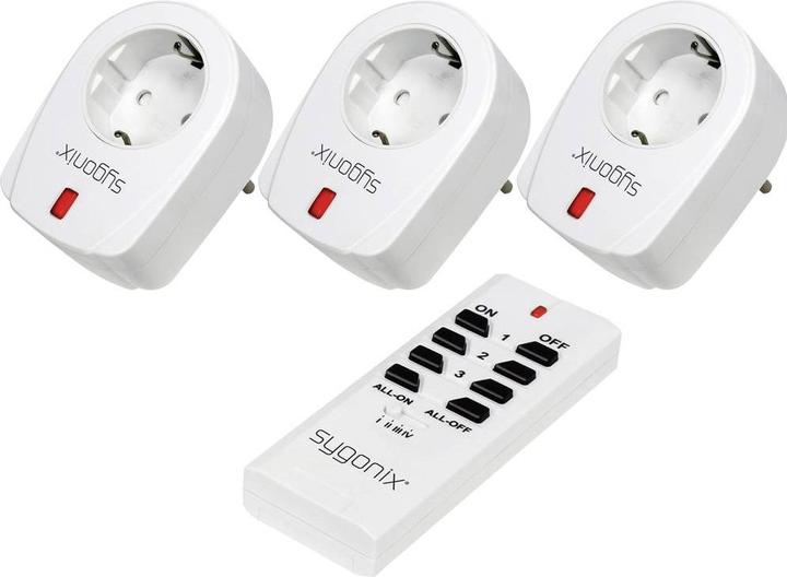 Produktbild Sygonix RSL Funk-Steckdosen-Set Zwischenstecker Schaltleistung (max.) 2000 W Reichweite max. (im Freifeld)