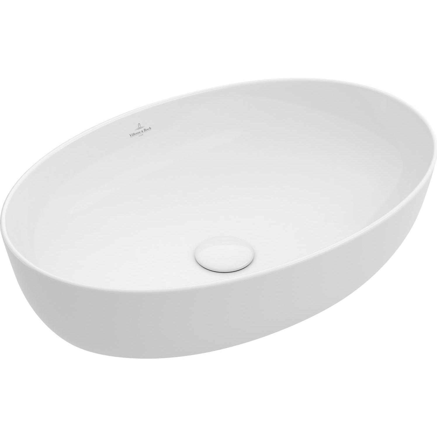 Villeroy & Boch, Waschbecken, Aufsatzwaschbecken Artis 61 cm wei mit CeramicPlus Beschichtung 419861R1 (410 mm, 610 mm)