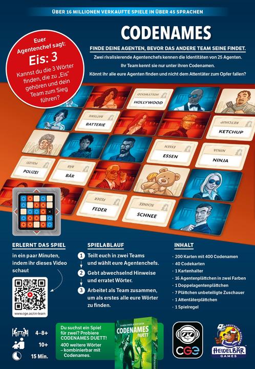 Produktbild Czech games edition Codenames (Deutsch, 2 - 8 Spieler)