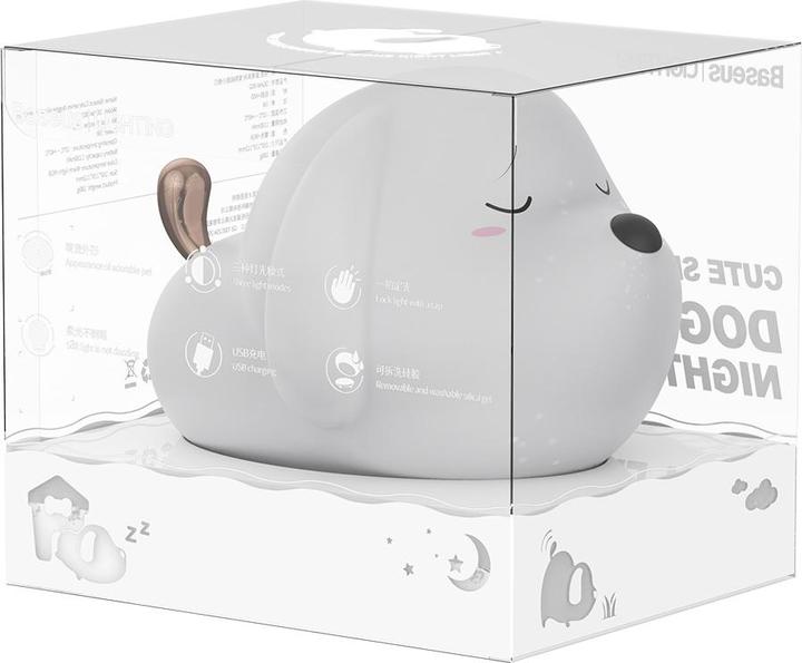 Actual product image Baseus Cute series doggie silicone night light White