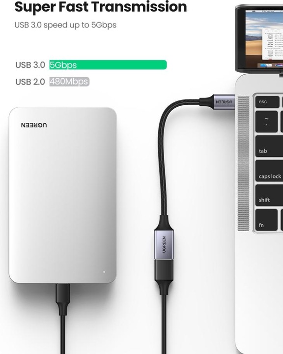 Actual product image Ugreen USB Typ-C zu (0.15 m, USB 3.0)