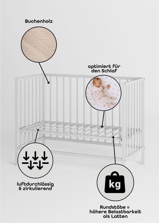 Image du produit Sämann Beistellbett Dreamy (60 x 120 cm)