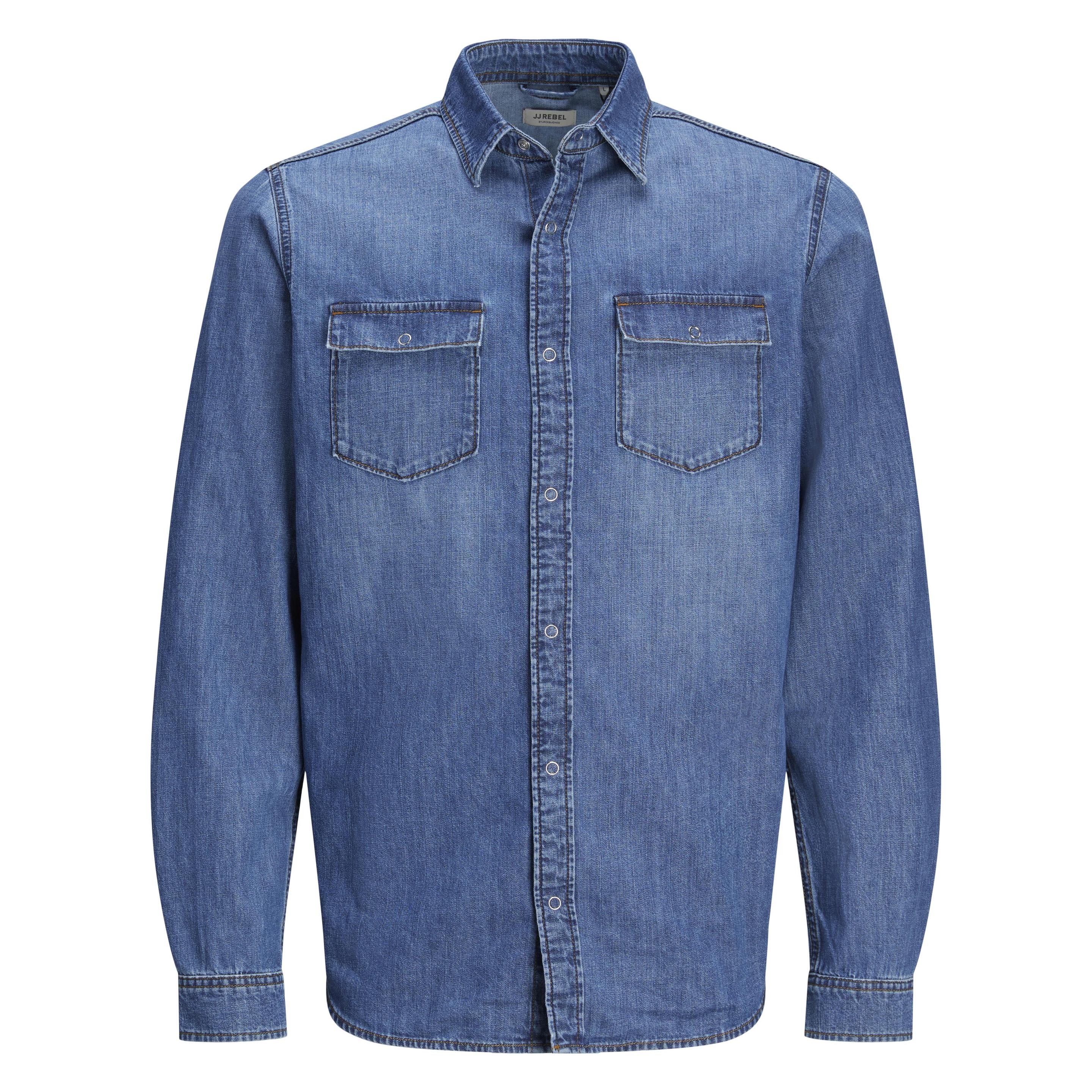 Jack & Jones, Herren, Hemden, Jrebaustin Shirt Mf 500, Blau, (M)