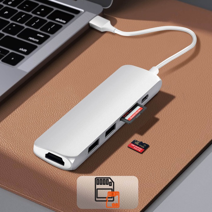 Produktbild Satechi USB-C Slim Multiport V2 (USB-C, 6 Ports)