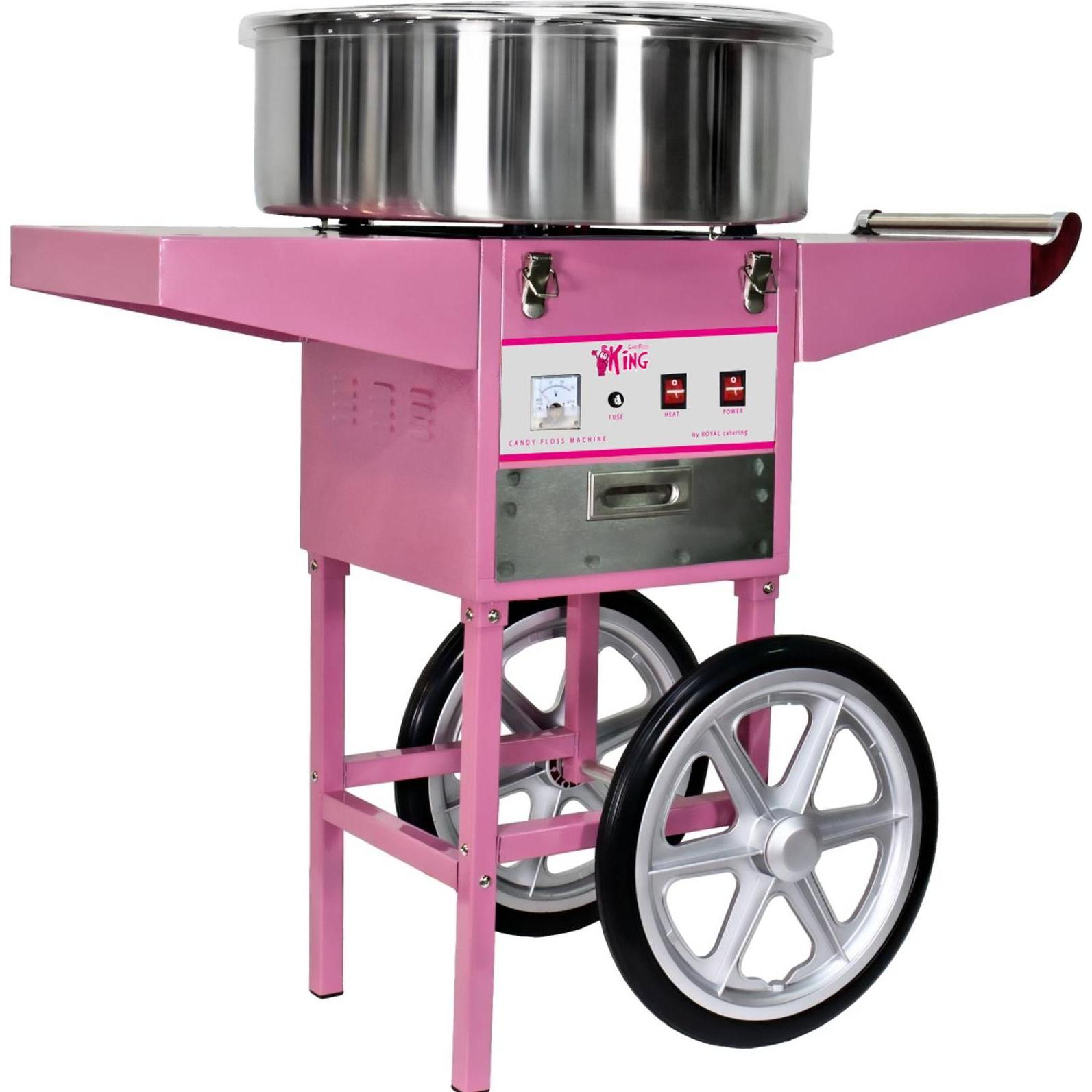 Thumbnail - Royal Catering RCZC-1200-W Zuckerwattemaschine mit Wagen, Fun Kitchen, Rosa