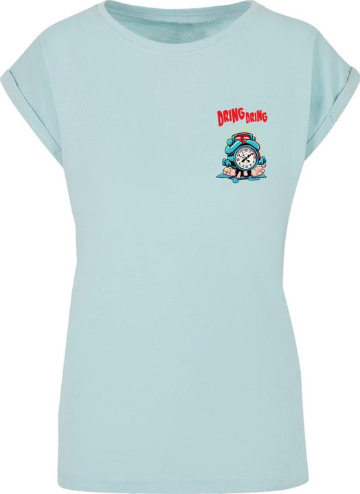 Produktbild Merchcode Ladies ALARM CLOCK Comic Extended Shoulder Tee - 116367 (M)