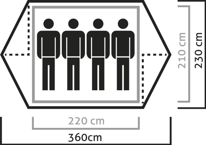 Actual product image Salewa Denali IV (Dome tent, 3.60 kg, 4 persons)