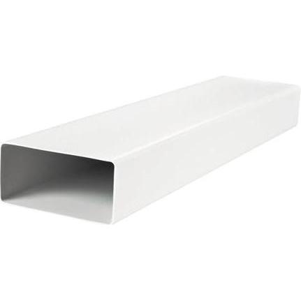 Konjac Sponge, Belüftungssystem, Fladkanal PVC 55 x 110 mm, laengde 1000 mm, hvid