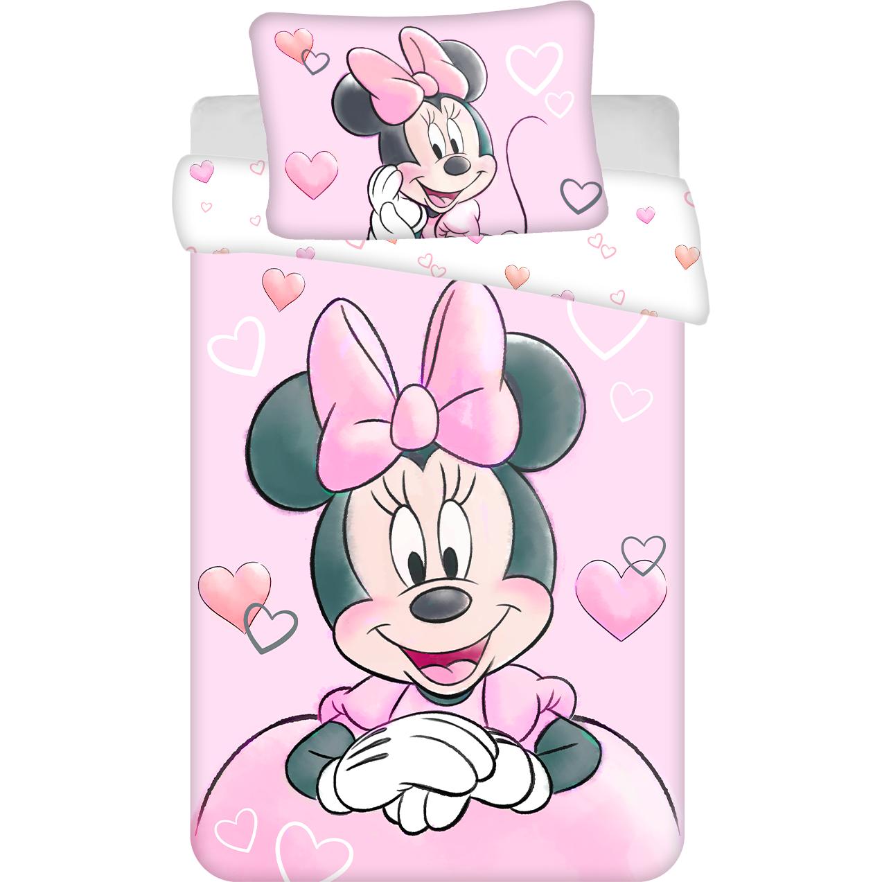Tinisu, Kinderbettwäsche, Minnie Maus Kinder-Bettwäsche 100 x 135 cm - weiche Baumwolle Disney