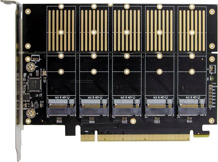 Image du produit MicroConnect MC-PCIE-JMB585 Carte d'interface/adaptateur M.2,SATA Intégré
