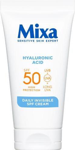 Image du produit Mixa Crème Hyaluronic Acid Daily Invisible SPF (Crème solaire, SPF 50, 50 ml)