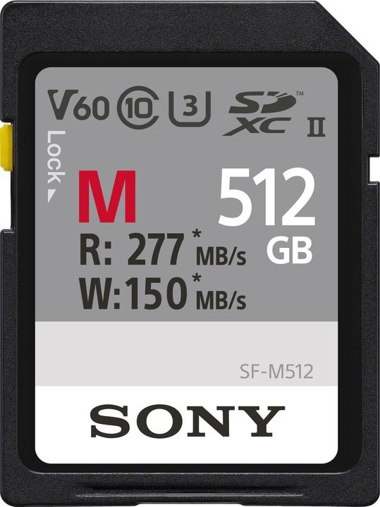 Sony PRO SDXC UHS-II 512GB / 277MB/s (512 GB, SDXC, U3, UHS-II)