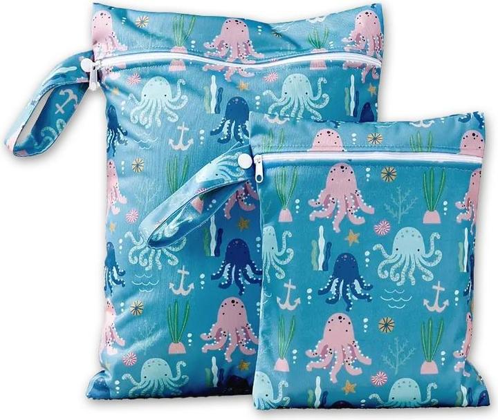 ASMI 2 Stück Wetbag Windeltasche Set 36x26cm + 25x20cm