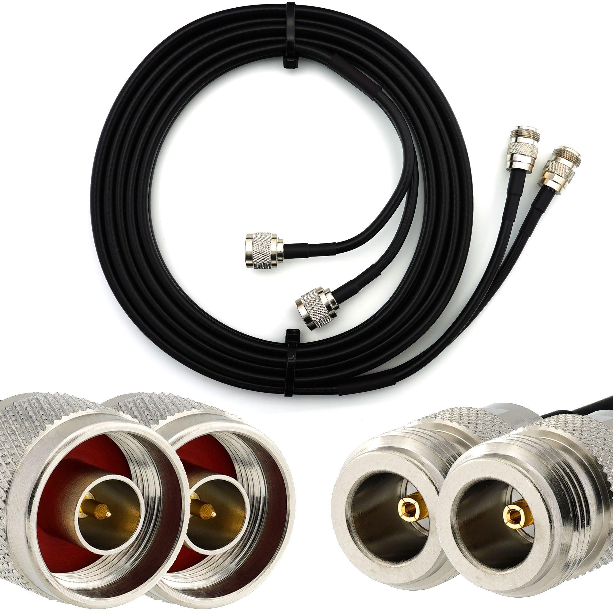 Rangeful Cavo coassiale doppio da N maschio a N femmina da 1 metro??? HF240 (equivalente a LMR240), Cavo antenna