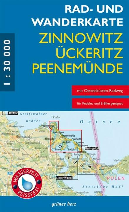 Produktbild Rad- und Wanderkarte Zinnowitz, Ückerit