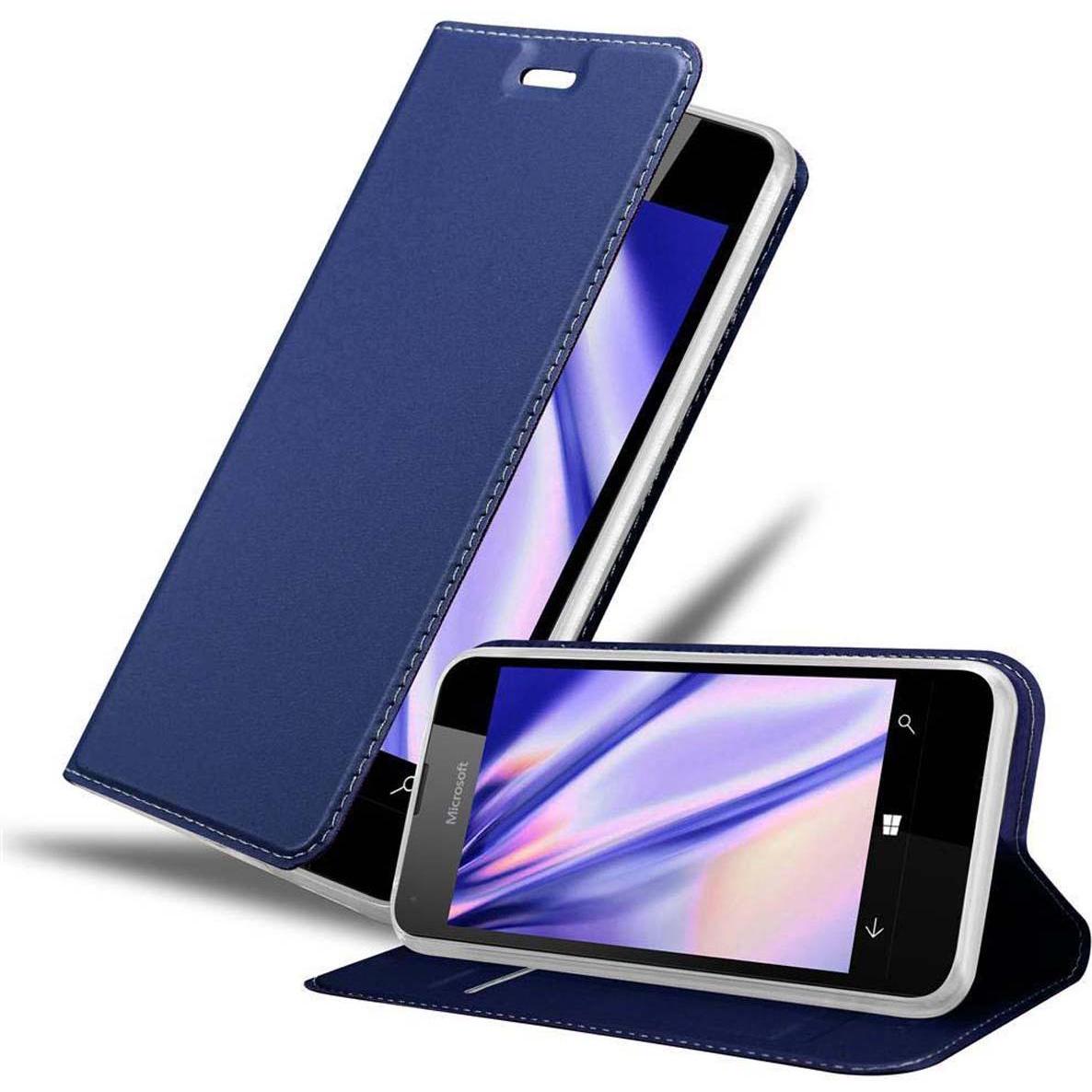 Cadorabo Book Classy Style Cover (Microsoft Lumia 550), Smartphone Hülle, Blau