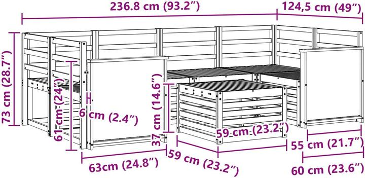 Produktbild vidaXL Outdoor-Sofa