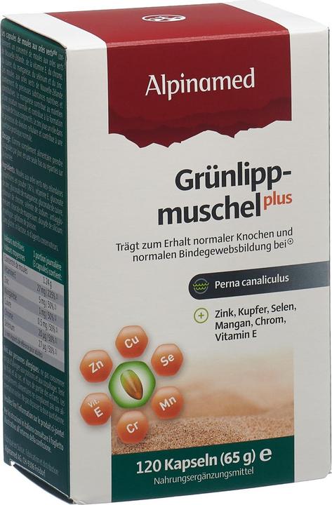 Actual product image Alpinamed Green-lipped mussel (120 Piece, Capsules, 100 g)