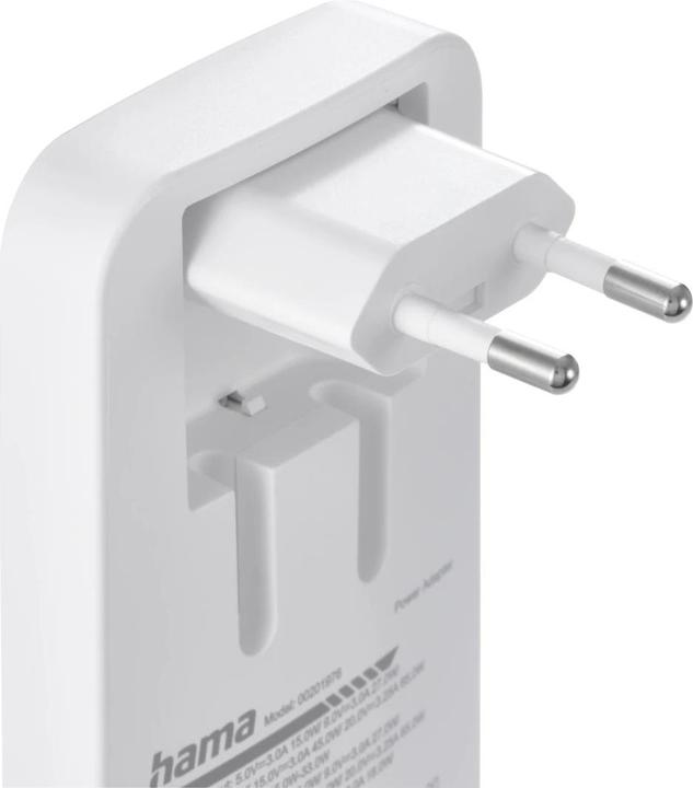 Immagine prodotto Hama Schnellladegerät, 2x USB-C, 1x USB-A, flaches Mini-Ladegerät, PD, 65 W, WS (65 W, 3 porte)